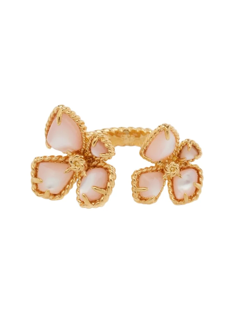Bloom Toi Et Moi mother-of-pearl gold-plated ring