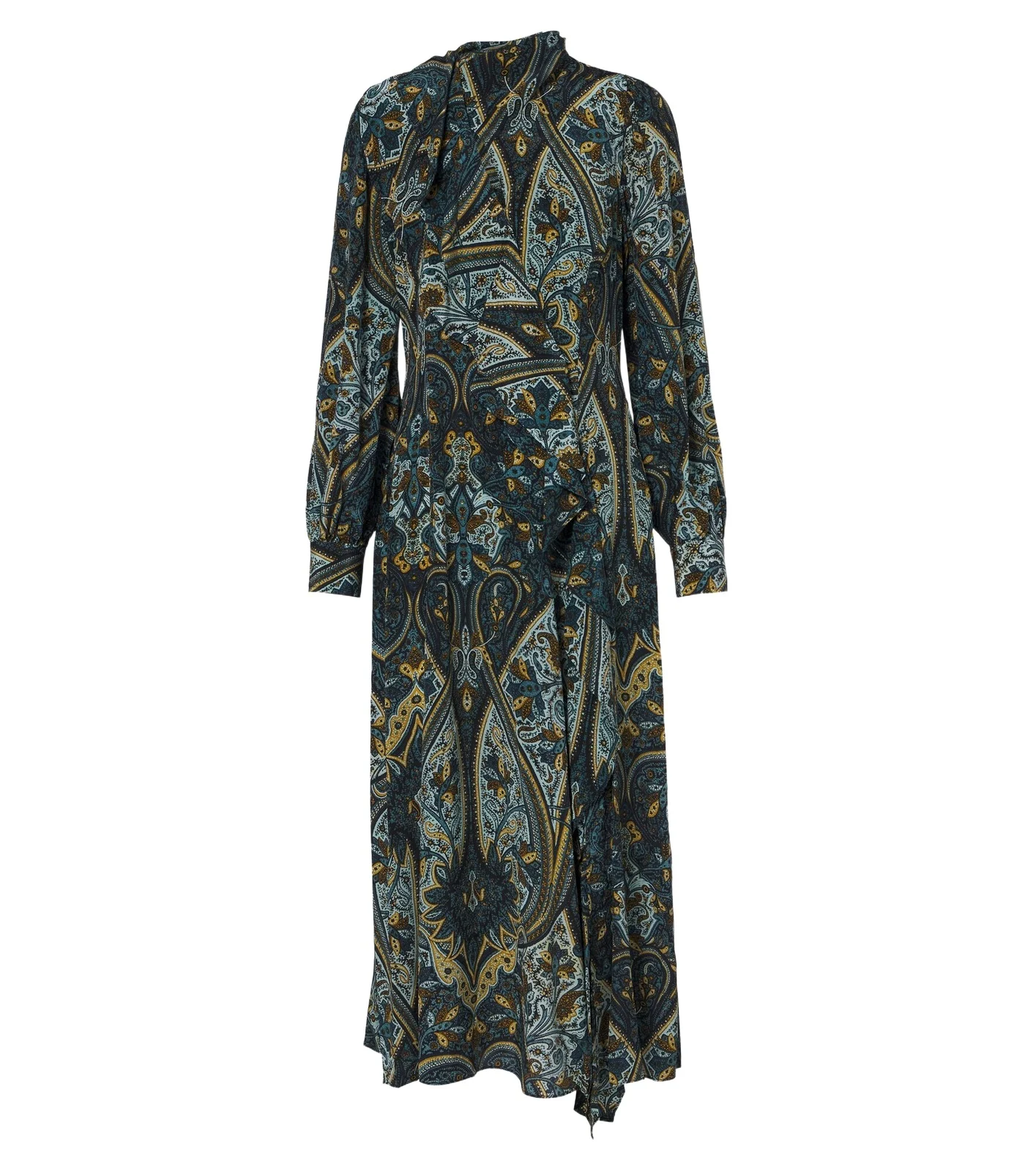 Sabrina silk crêpe de chine midi dress