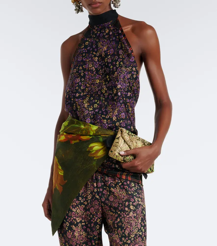 Dries Van Noten Floral silk halterneck top | Thumbnail 4 Dries Van Noten Floral silk halterneck top | Thumbnail 4