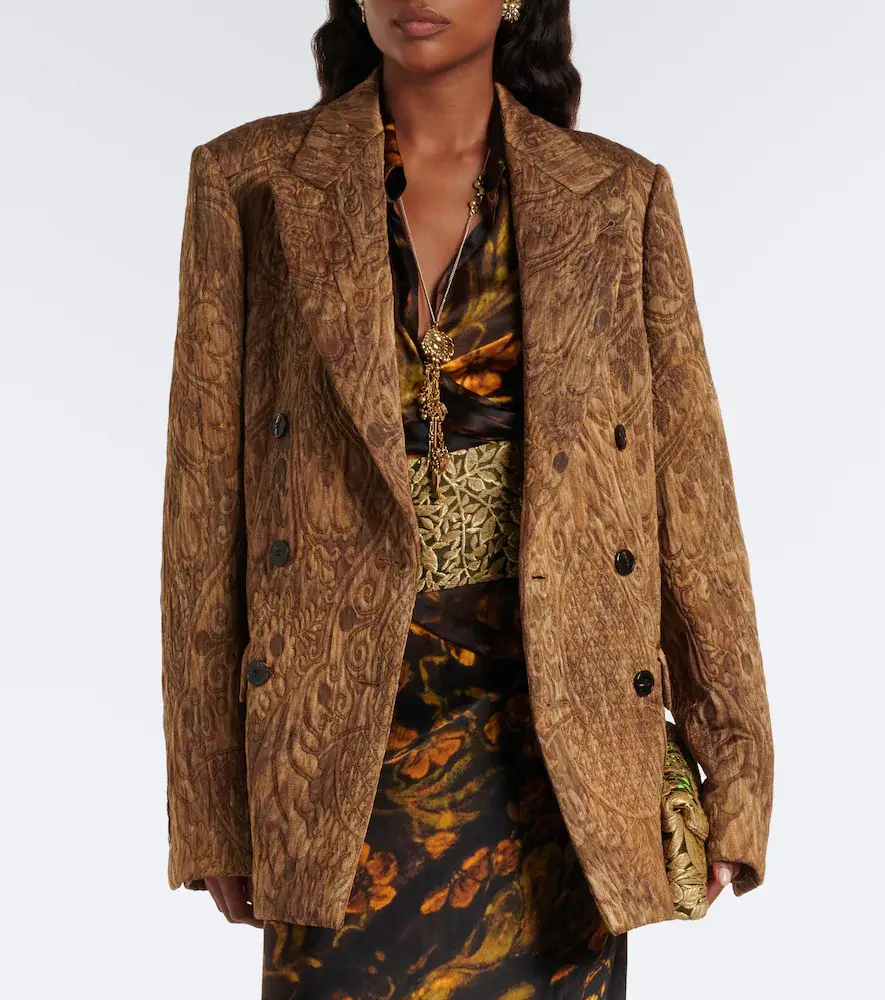 Dries Van Noten Draped floral silk satin wrap top | Thumbnail 2 Dries Van Noten Draped floral silk satin wrap top | Thumbnail 2