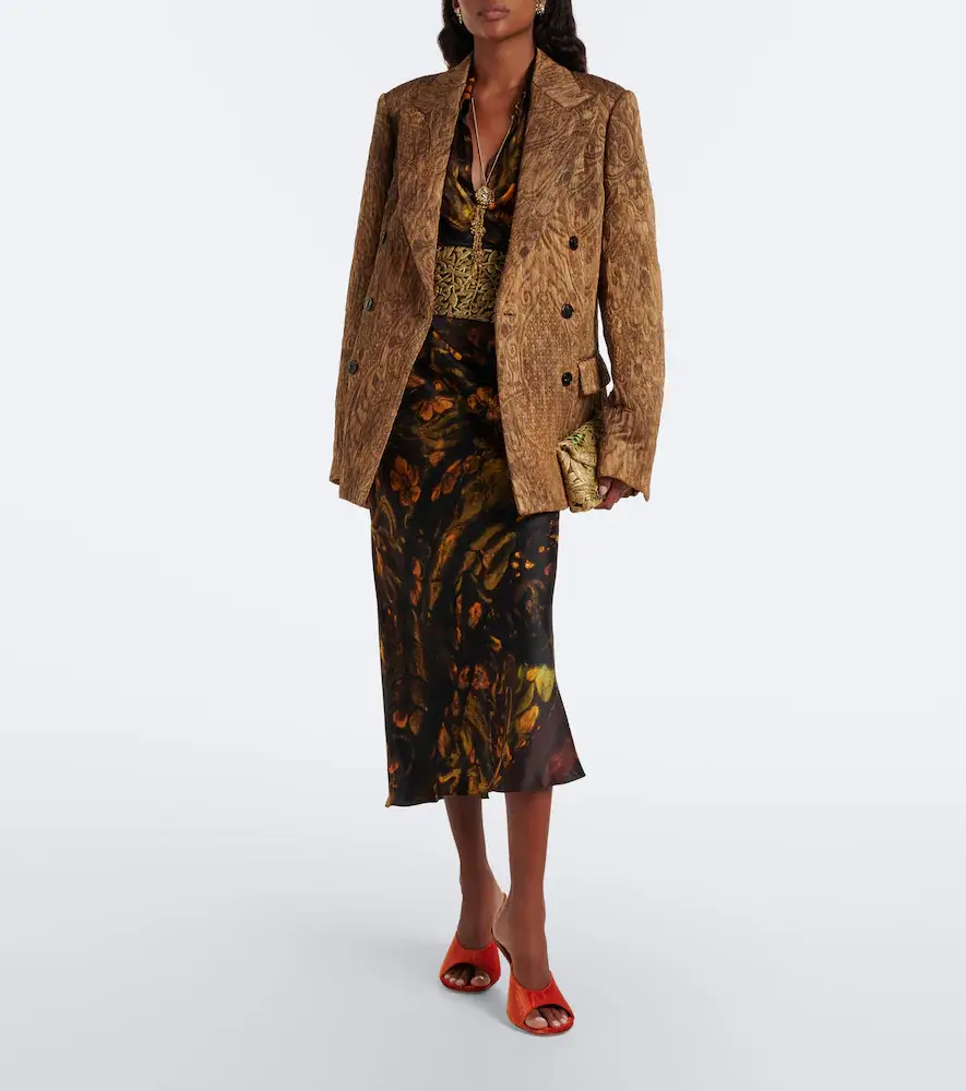 Dries Van Noten Draped floral silk satin wrap top | Thumbnail 7 Dries Van Noten Draped floral silk satin wrap top | Thumbnail 7