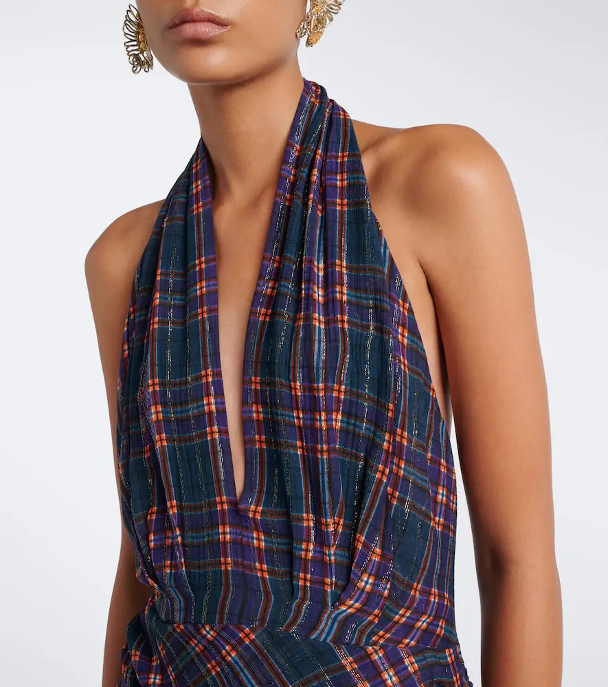 Dries Van Noten Plaid lamé halterneck top | Thumbnail 5 Dries Van Noten Plaid lamé halterneck top | Thumbnail 5