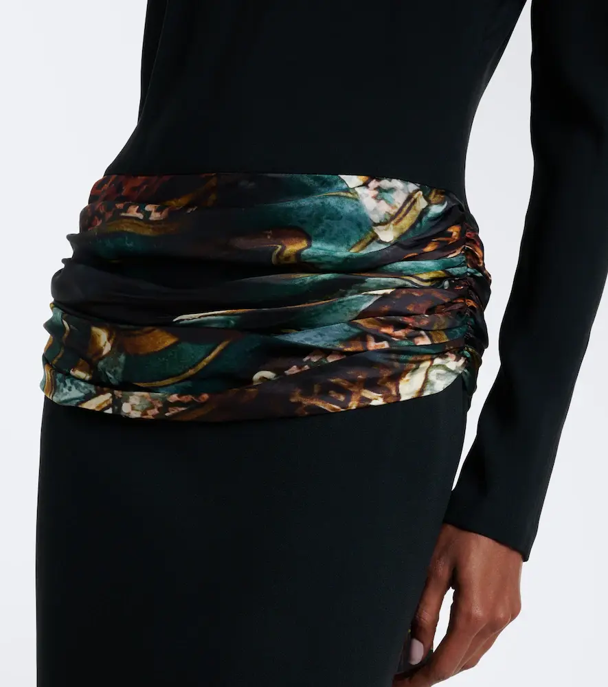 Dries Van Noten Paneled draped gown | Thumbnail 3 Dries Van Noten Paneled draped gown | Thumbnail 3