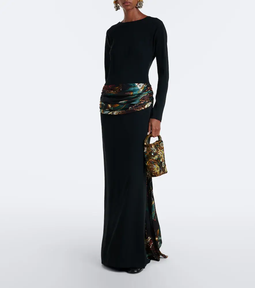 Dries Van Noten Paneled draped gown | Thumbnail 4 Dries Van Noten Paneled draped gown | Thumbnail 4