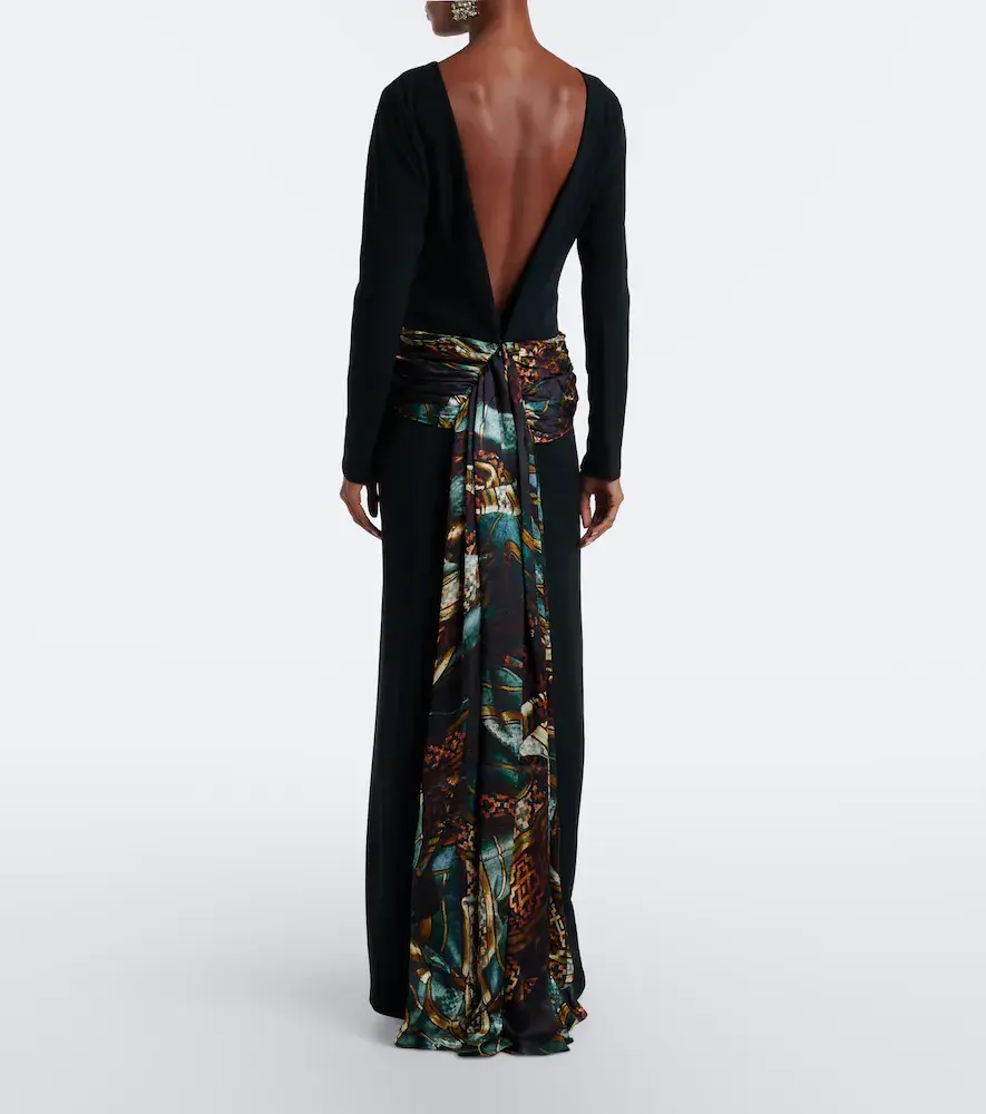 Dries Van Noten Paneled draped gown | Thumbnail 6 Dries Van Noten Paneled draped gown | Thumbnail 6
