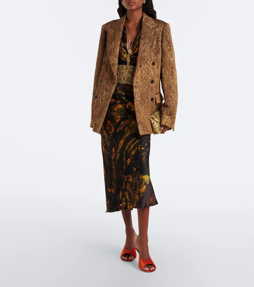 Dries Van Noten Floral silk satin slip skirt | Thumbnail 6 Dries Van Noten Floral silk satin slip skirt | Thumbnail 6