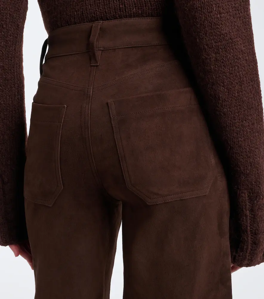 Frame Le Slim Palazzo suede wide-leg pants | Thumbnail 2 Frame Le Slim Palazzo suede wide-leg pants | Thumbnail 2