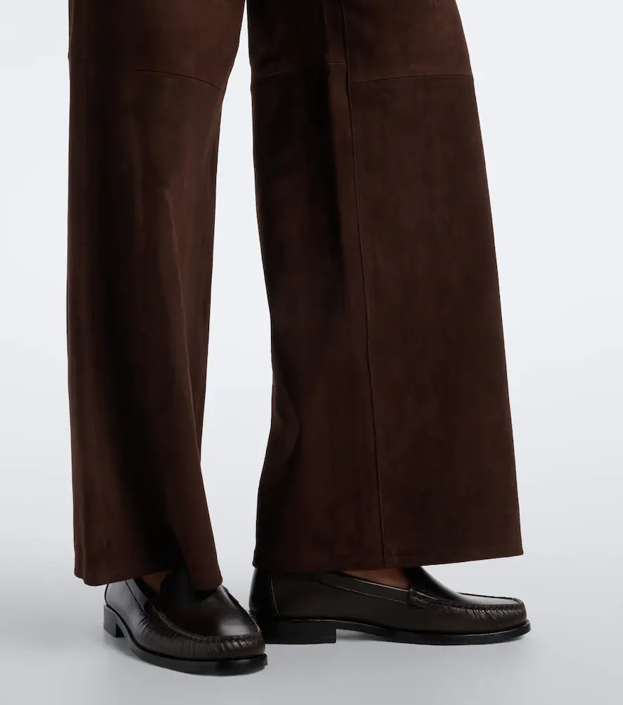 Frame Le Slim Palazzo suede wide-leg pants | Thumbnail 3 Frame Le Slim Palazzo suede wide-leg pants | Thumbnail 3