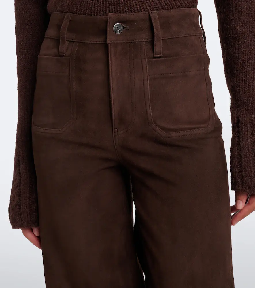 Frame Le Slim Palazzo suede wide-leg pants | Thumbnail 4 Frame Le Slim Palazzo suede wide-leg pants | Thumbnail 4