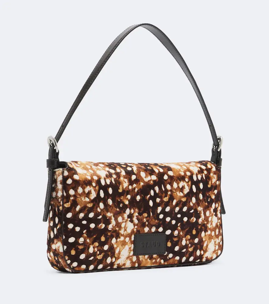 Staud Animal-printed calf hair shoulder bag | Thumbnail 2 Staud Animal-printed calf hair shoulder bag | Thumbnail 2