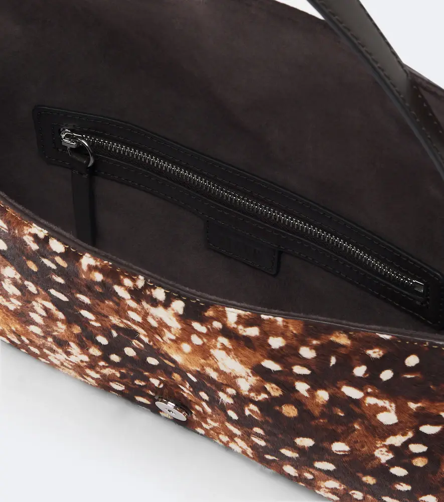Staud Animal-printed calf hair shoulder bag | Thumbnail 3 Staud Animal-printed calf hair shoulder bag | Thumbnail 3