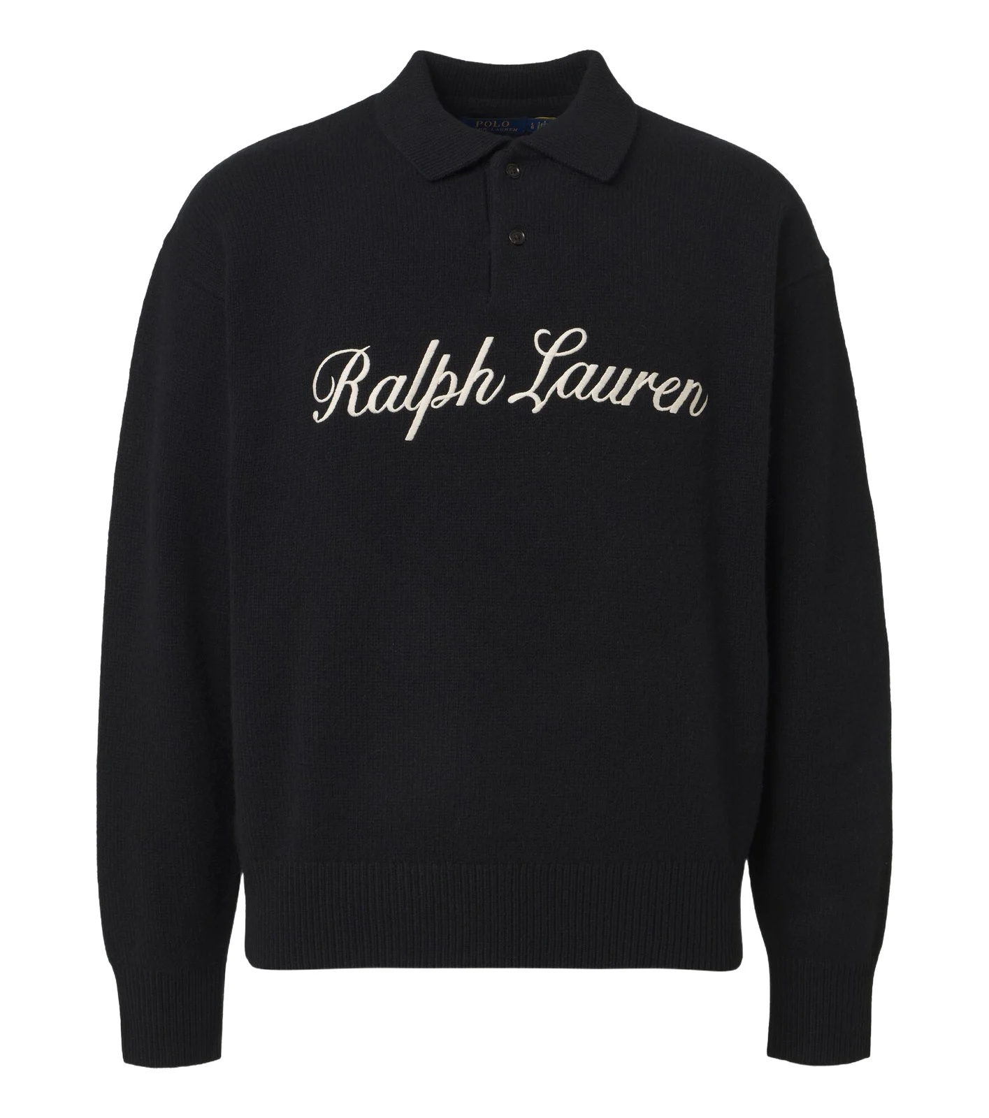 Logo wool and alpaca polo sweater Logo wool and alpaca polo sweater