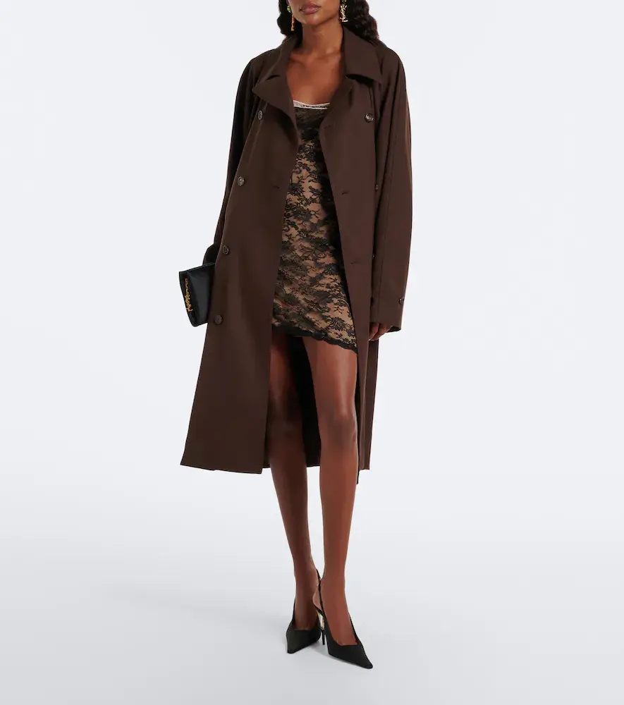 Saint Laurent Double-breasted wool trench coat | Thumbnail 3 Saint Laurent Double-breasted wool trench coat | Thumbnail 3