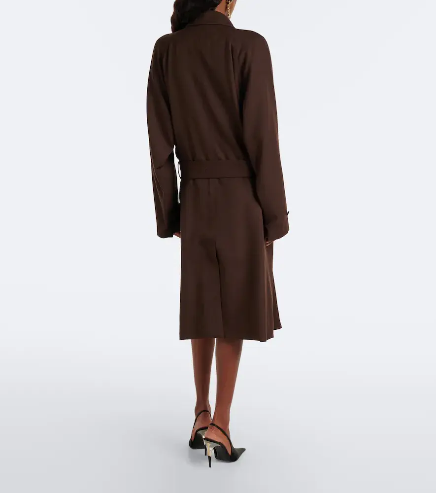 Saint Laurent Double-breasted wool trench coat | Thumbnail 4 Saint Laurent Double-breasted wool trench coat | Thumbnail 4