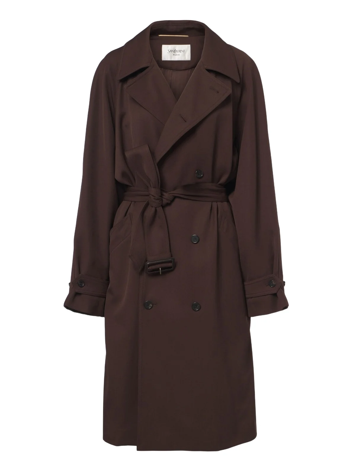 Saint Laurent Double-breasted wool trench coat