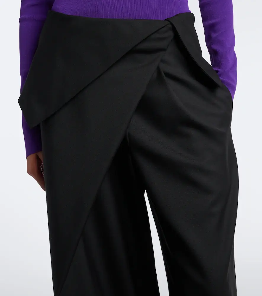 Loewe Draped wool wide-leg pants | Thumbnail 4 Loewe Draped wool wide-leg pants | Thumbnail 4