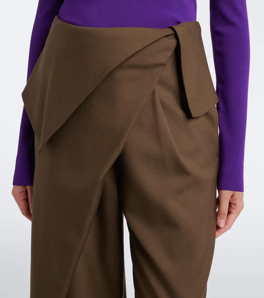 Loewe Draped wool wide-leg pants | Thumbnail 3 Loewe Draped wool wide-leg pants | Thumbnail 3