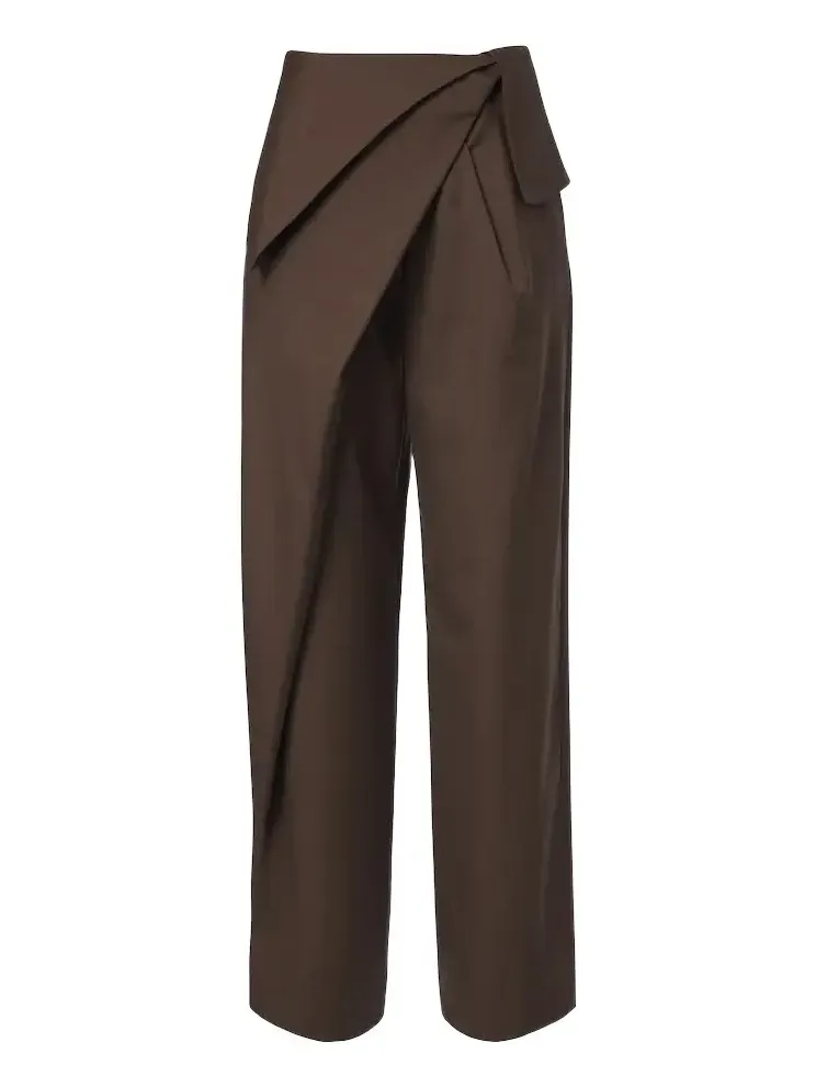 Draped wool wide-leg pants Draped wool wide-leg pants