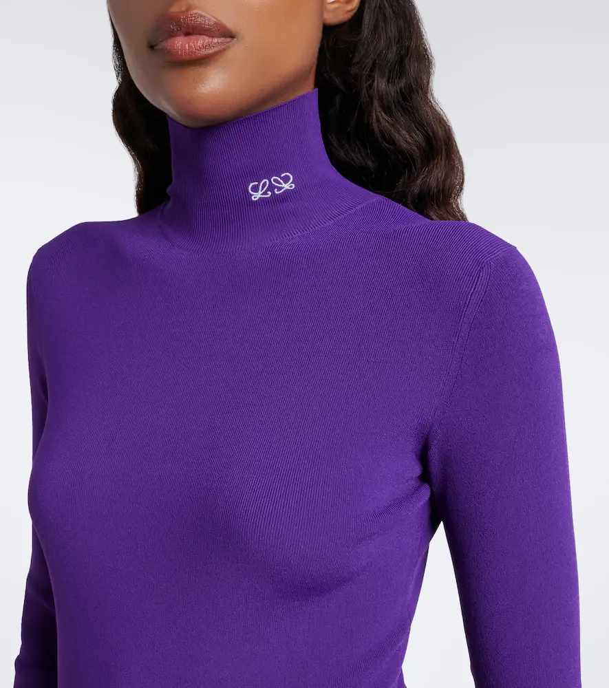 Loewe Double L jersey turtleneck top | Thumbnail 2