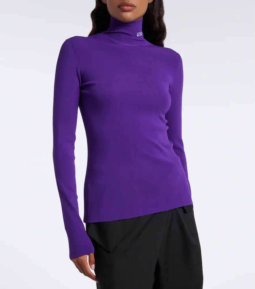 Loewe Double L jersey turtleneck top | Thumbnail 6