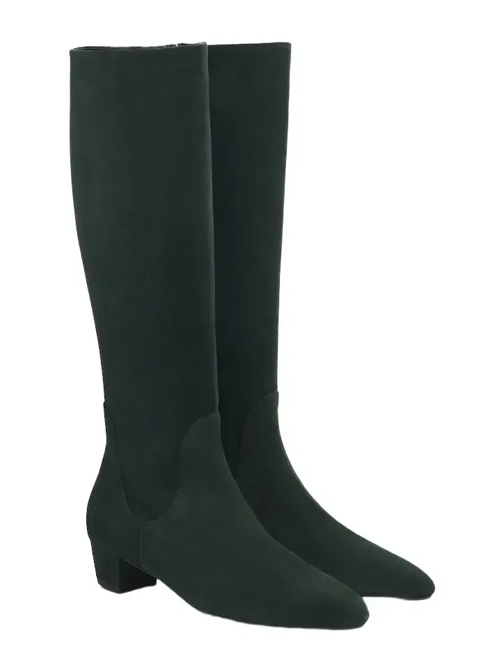 aeyde Yana suede knee-high boots