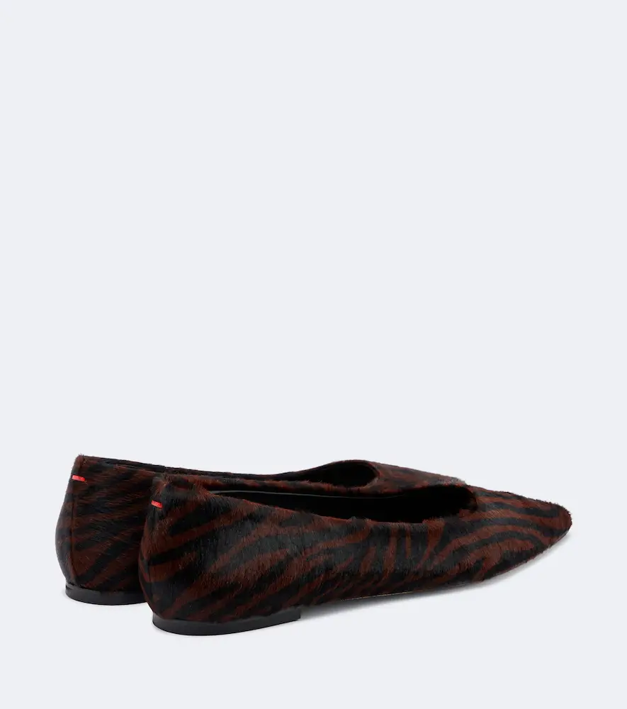 aeyde Cassy zebra-print calf hair ballet flats | Thumbnail 2