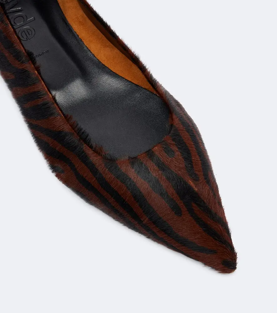 aeyde Cassy zebra-print calf hair ballet flats | Thumbnail 4