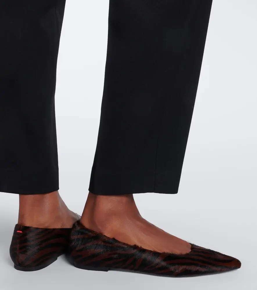 aeyde Cassy zebra-print calf hair ballet flats | Thumbnail 6