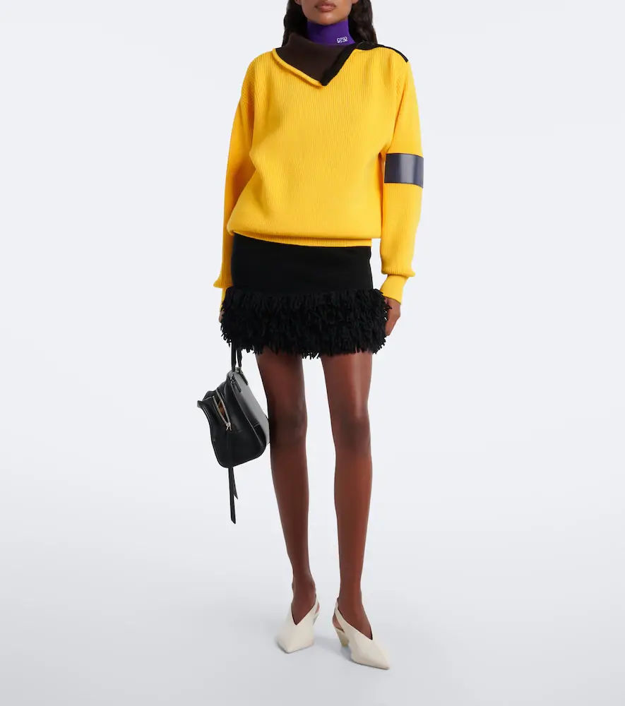 Loewe Fringed wool-blend miniskirt | Thumbnail 2 Loewe Fringed wool-blend miniskirt | Thumbnail 2