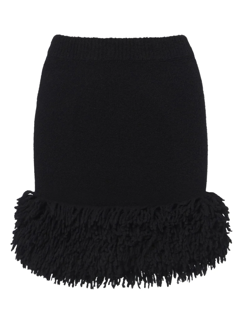 Loewe Fringed wool-blend miniskirt