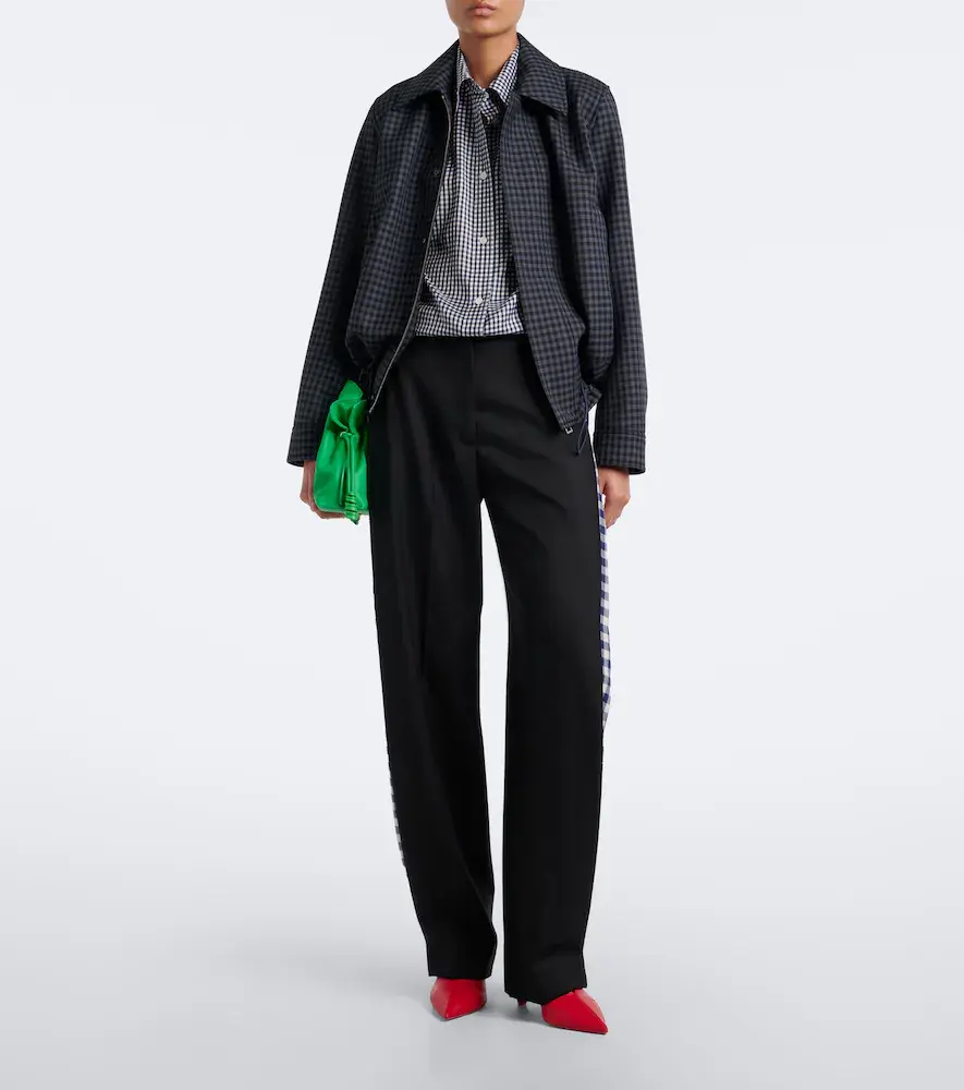 Loewe Double L gingham silk twill shirt | Thumbnail 2 Loewe Double L gingham silk twill shirt | Thumbnail 2
