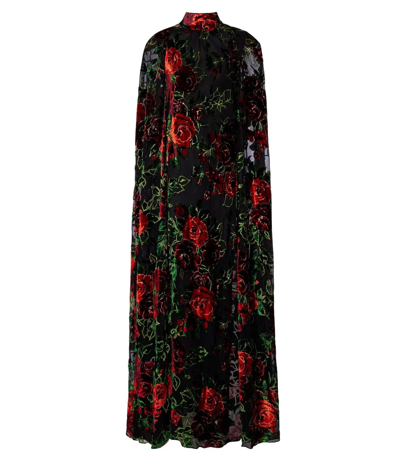 Floral devoré velvet gown
