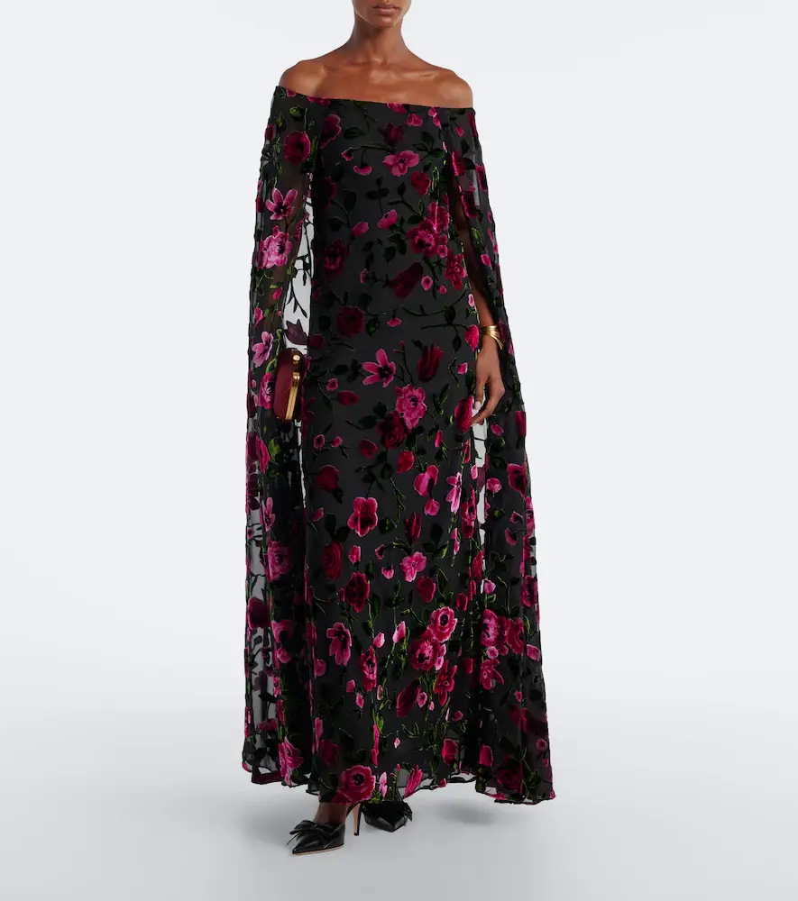 Rodarte Caped floral devoré velvet gown | Thumbnail 2 Rodarte Caped floral devoré velvet gown | Thumbnail 2