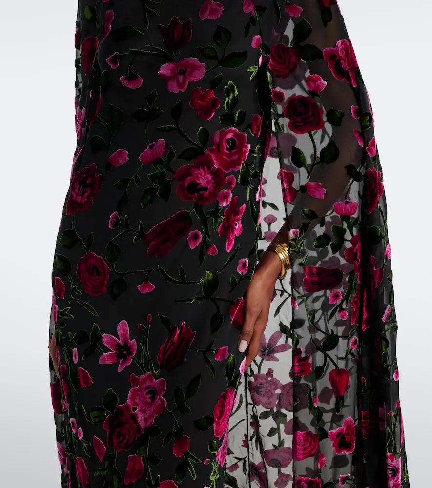 Rodarte Caped floral devoré velvet gown | Thumbnail 6 Rodarte Caped floral devoré velvet gown | Thumbnail 6