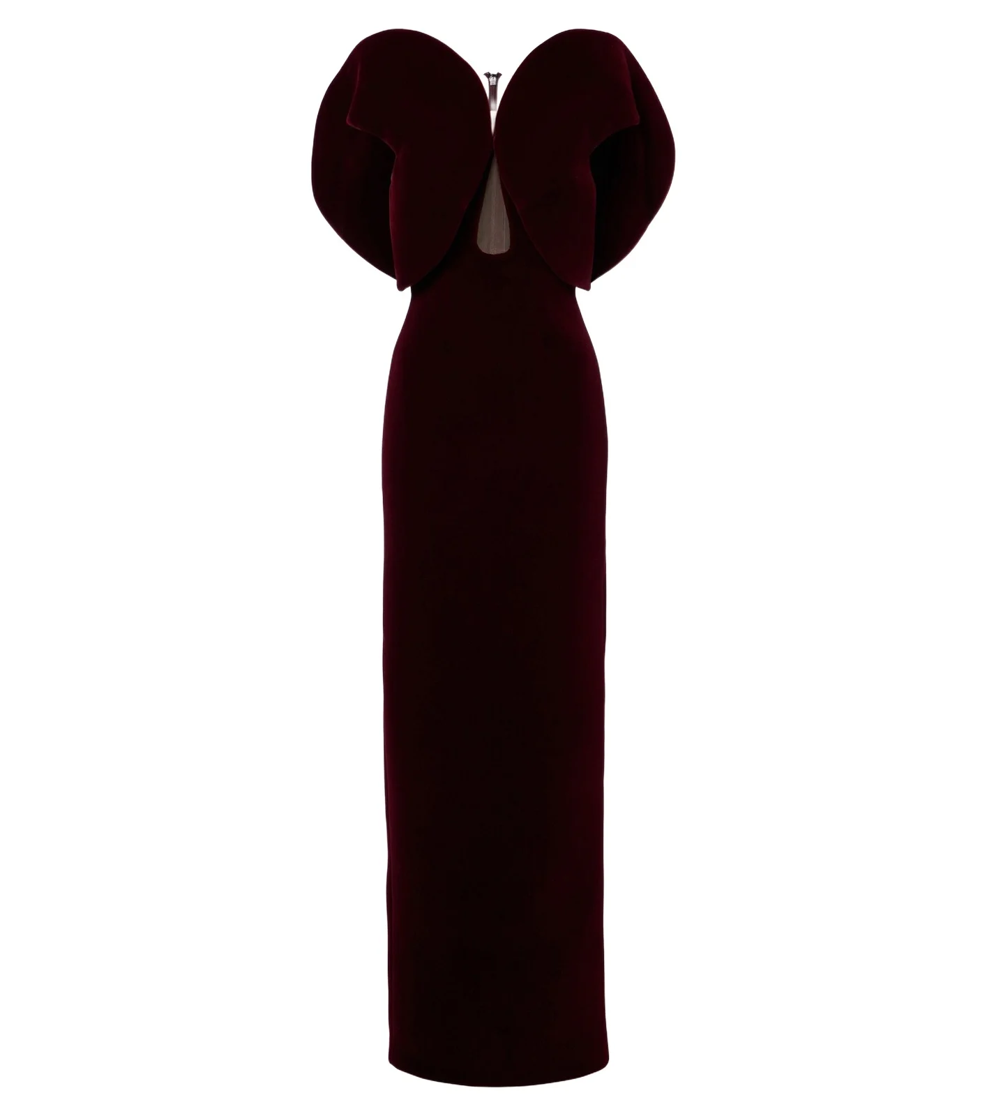 Velvet cut-out gown