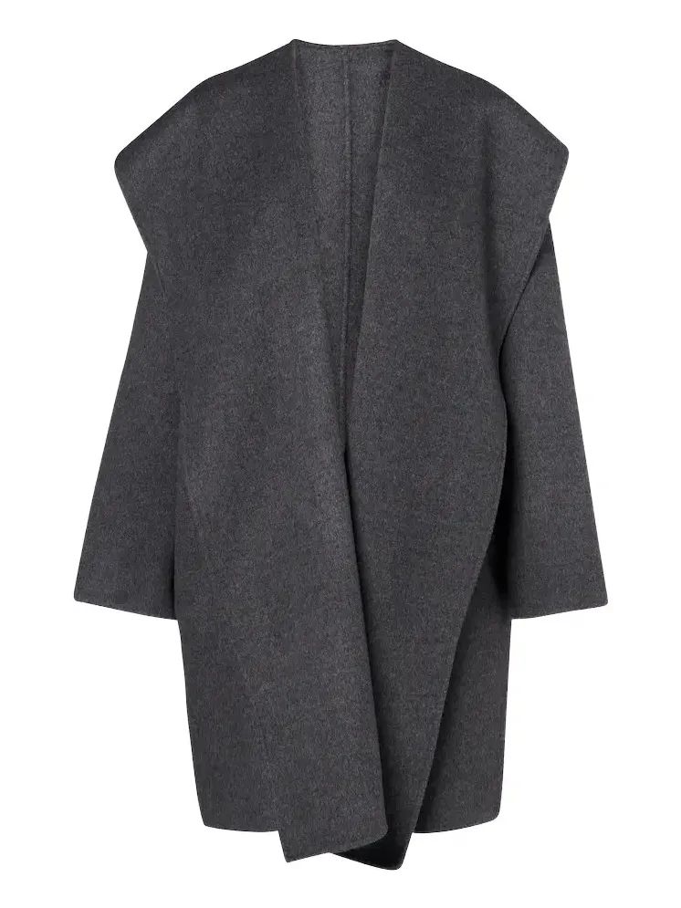 Hooded wool coat