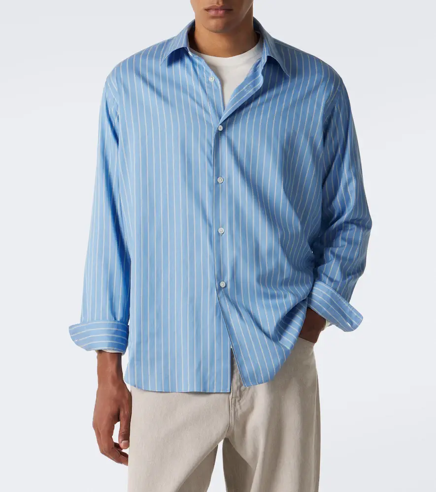 Auralee Striped cotton and silk shirt | Thumbnail 5