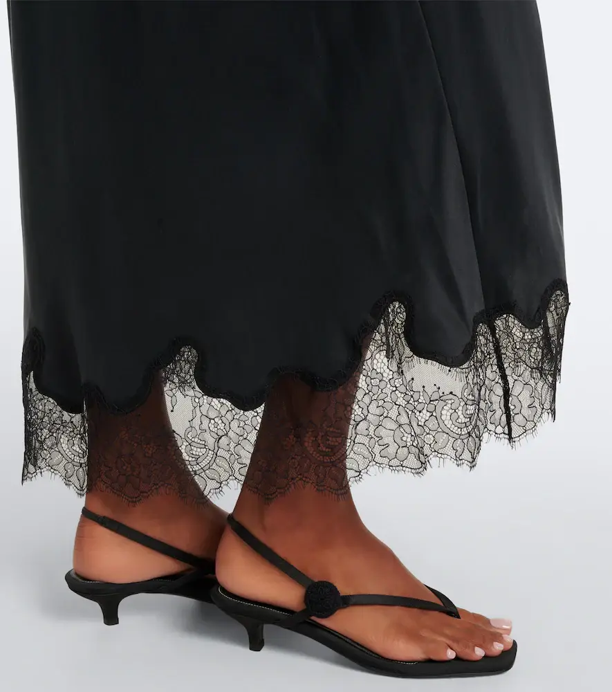 Velvet Kristin lace-trimmed silk maxi skirt | Thumbnail 6 Velvet Kristin lace-trimmed silk maxi skirt | Thumbnail 6