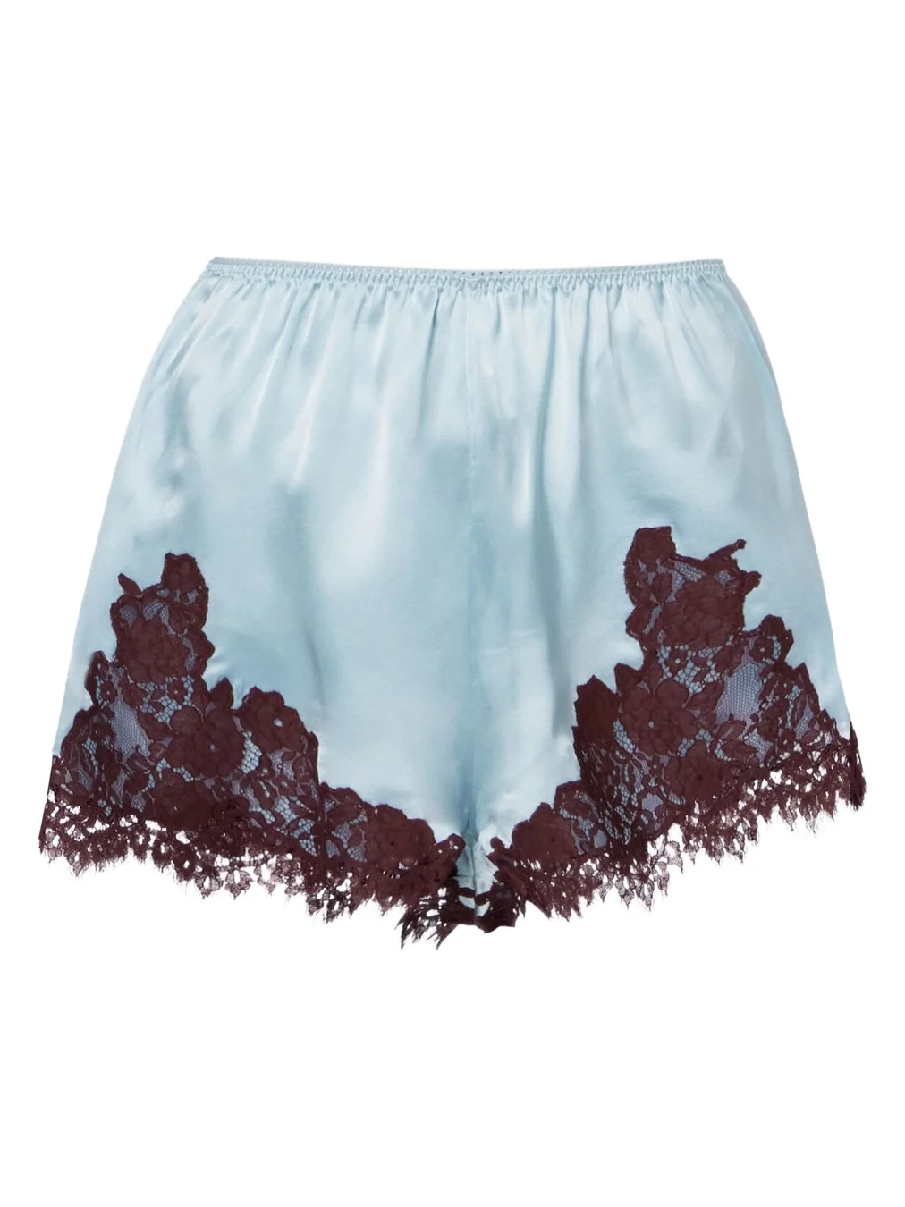 DÔEN Dôen Iona lace-trimmed silk satin shorts