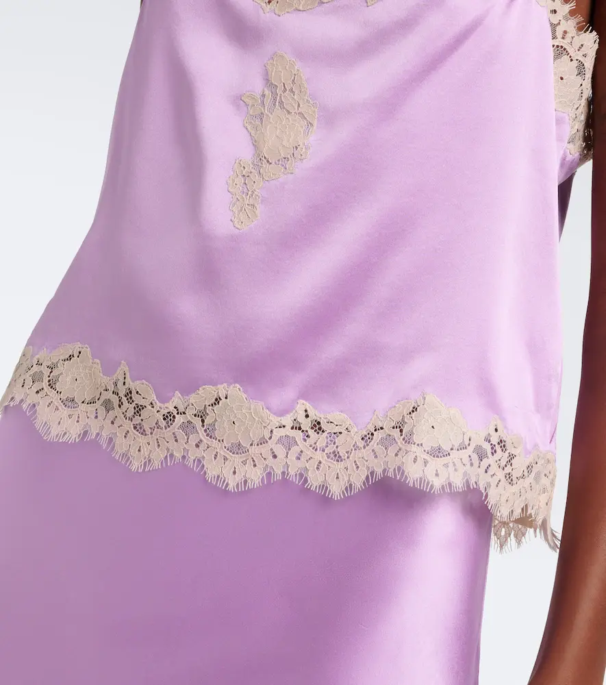 DÔEN Dôen Avelaine lace-trimmed silk satin camisole | Thumbnail 3