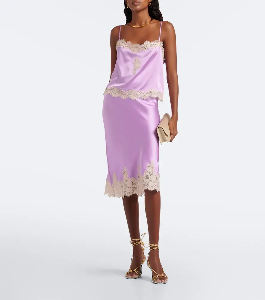 DÔEN Dôen Avelaine lace-trimmed silk satin camisole | Thumbnail 5