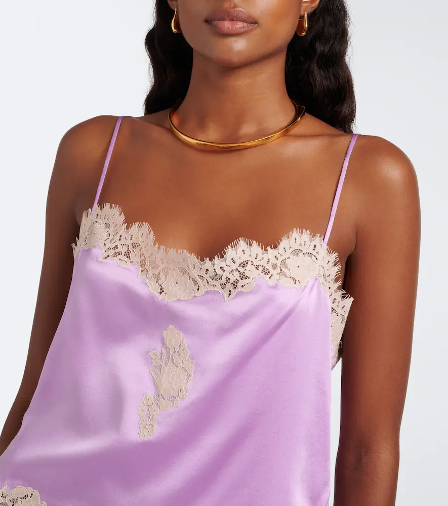 DÔEN Dôen Avelaine lace-trimmed silk satin camisole | Thumbnail 6