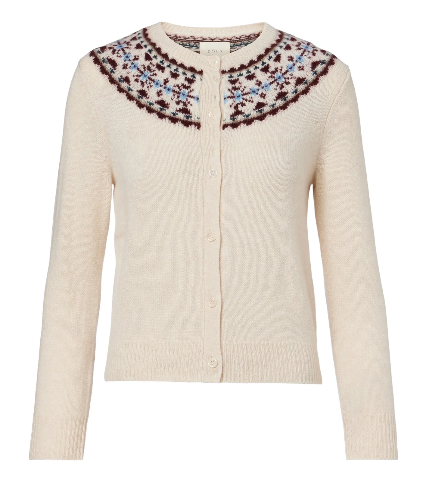 Dôen Olympe Fair Isle cashmere cardigan