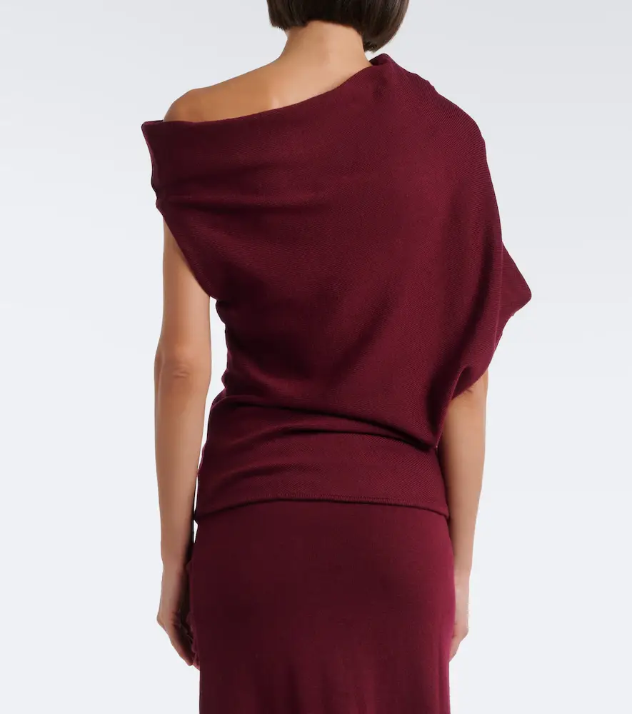Staud Mabel asymmetric draped wool top | Thumbnail 5 Staud Mabel asymmetric draped wool top | Thumbnail 5