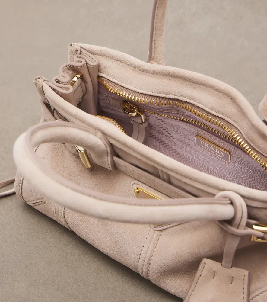 Prada Bonnie Mini suede top-handle bag | Thumbnail 2 Prada Bonnie Mini suede top-handle bag | Thumbnail 2