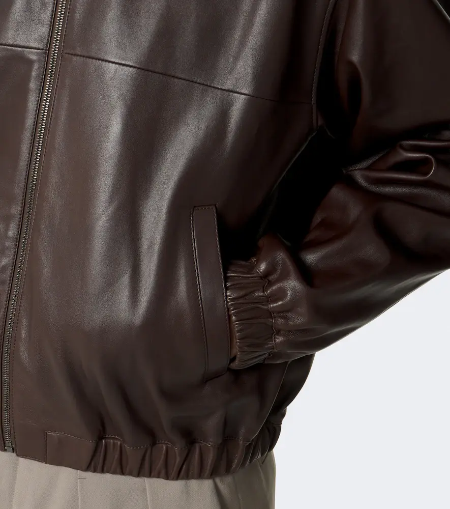 Saint Laurent Leather blouson jacket | Thumbnail 3 Saint Laurent Leather blouson jacket | Thumbnail 3
