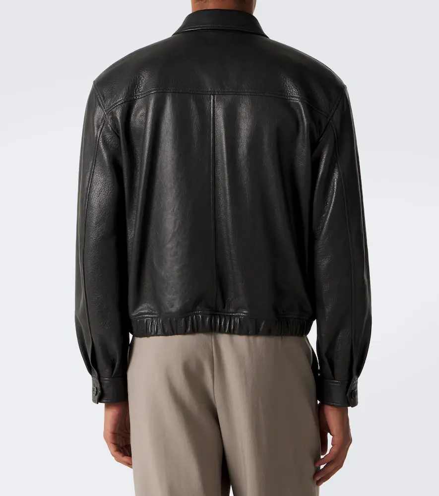 Saint Laurent Leather blouson jacket | Thumbnail 7 Saint Laurent Leather blouson jacket | Thumbnail 7