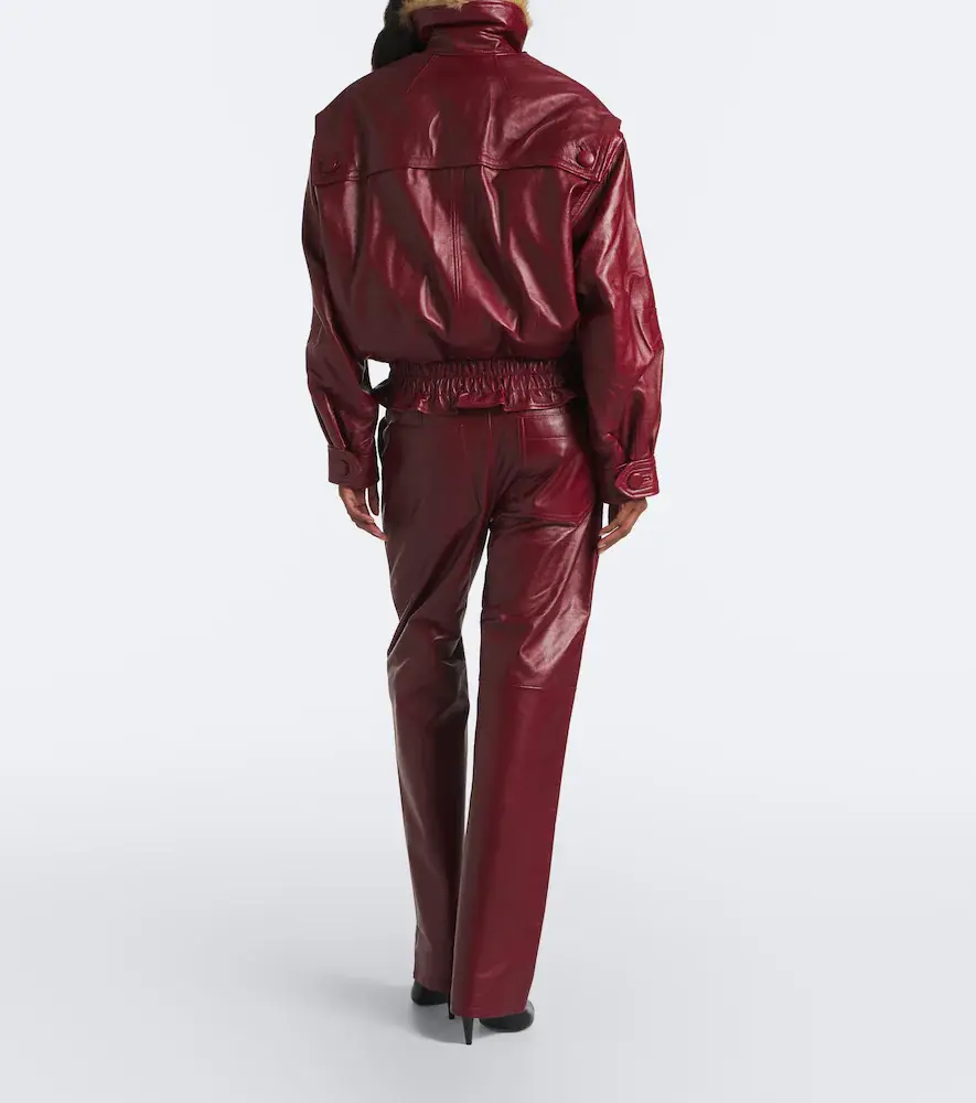 Isabel Marant Valka leather straight pants | Thumbnail 2