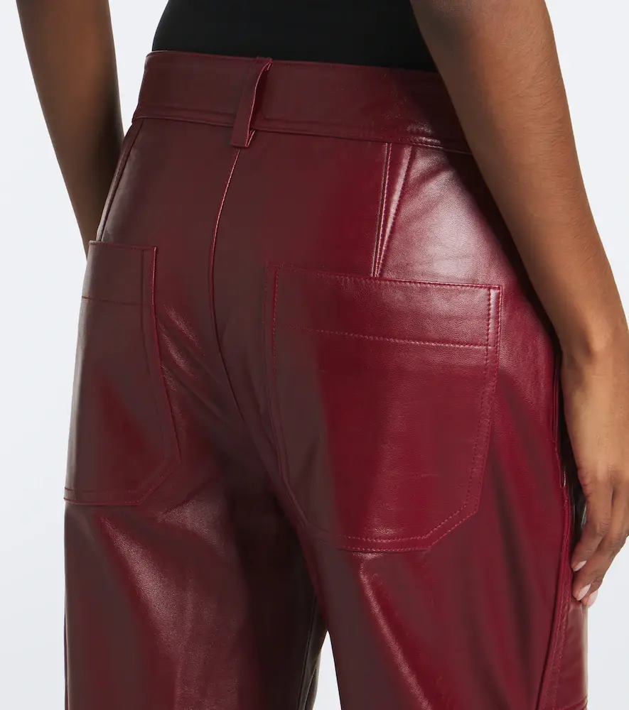 Isabel Marant Valka leather straight pants | Thumbnail 4