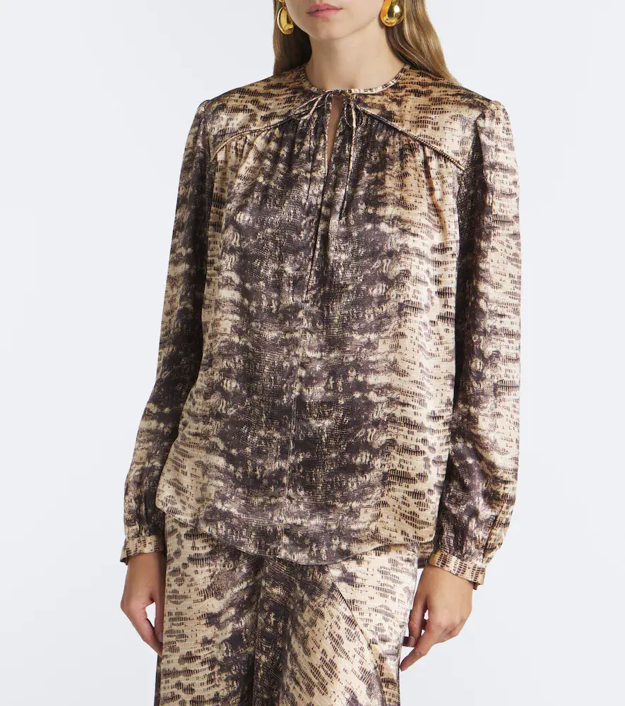 Isabel Marant Laraya snake-print silk satin blouse | Thumbnail 2 Isabel Marant Laraya snake-print silk satin blouse | Thumbnail 2